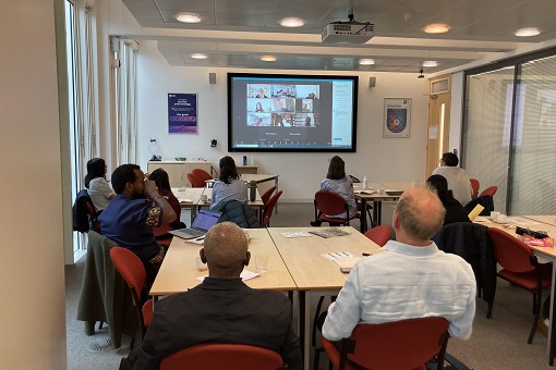 Ahmed El Assal presented preliminary research findings at Open University research workshop